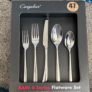 Silver Flatware Set - 47 Piece
